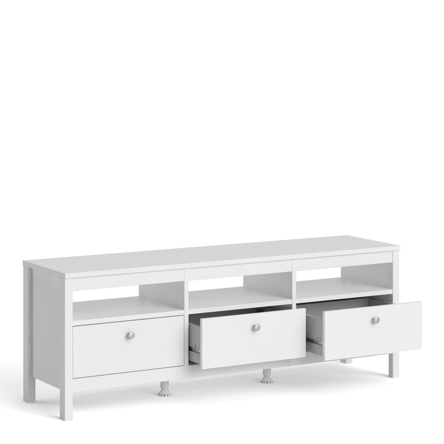 Furniture To Go Madrid TV-Unit 3 Drawers in White