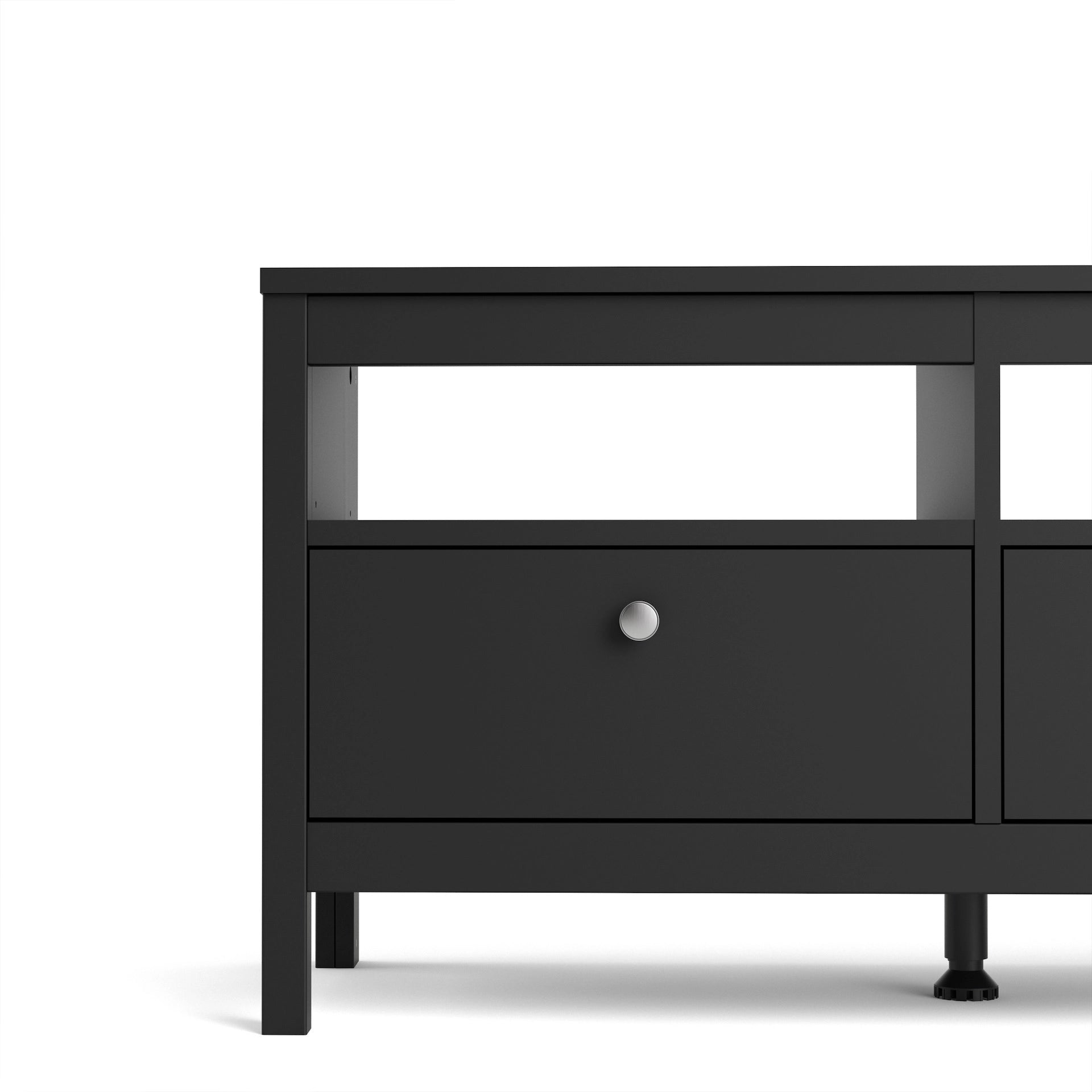 Furniture To Go Madrid TV-Unit 3 Drawers in Matt Black