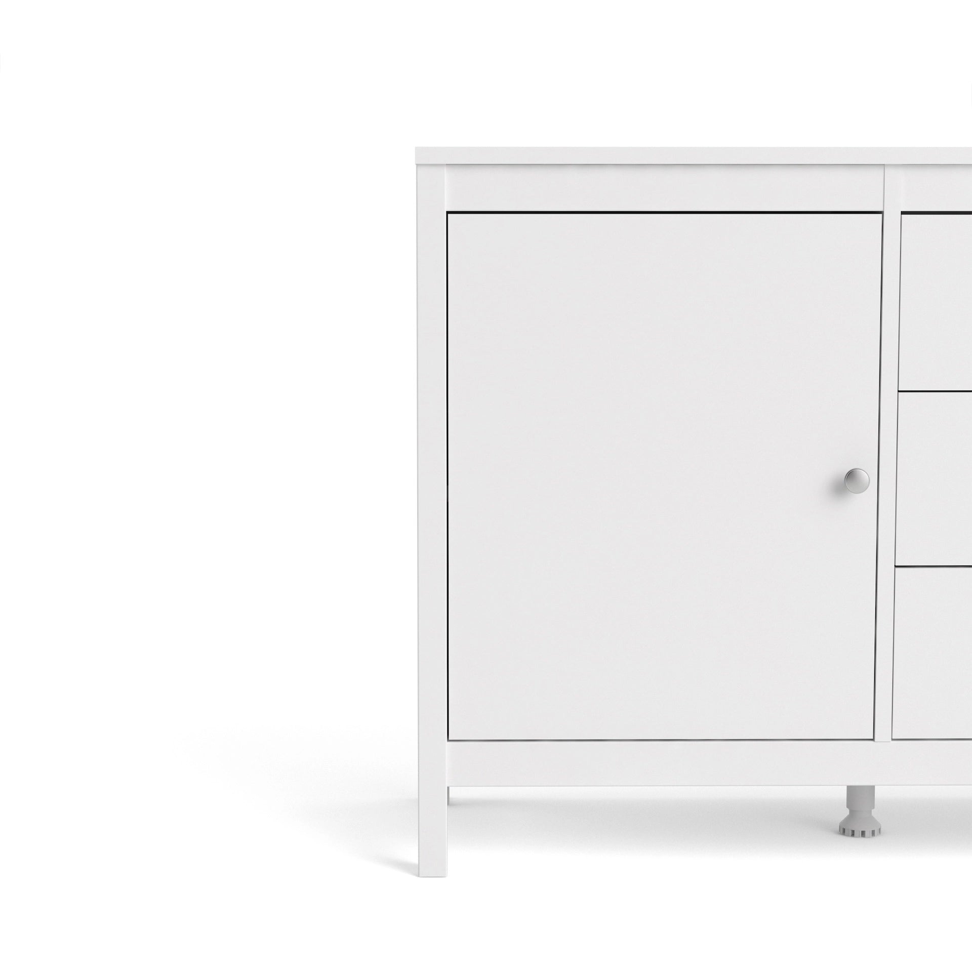 Furniture To Go Madrid Sideboard 2 Doors + 3 Drawers in White