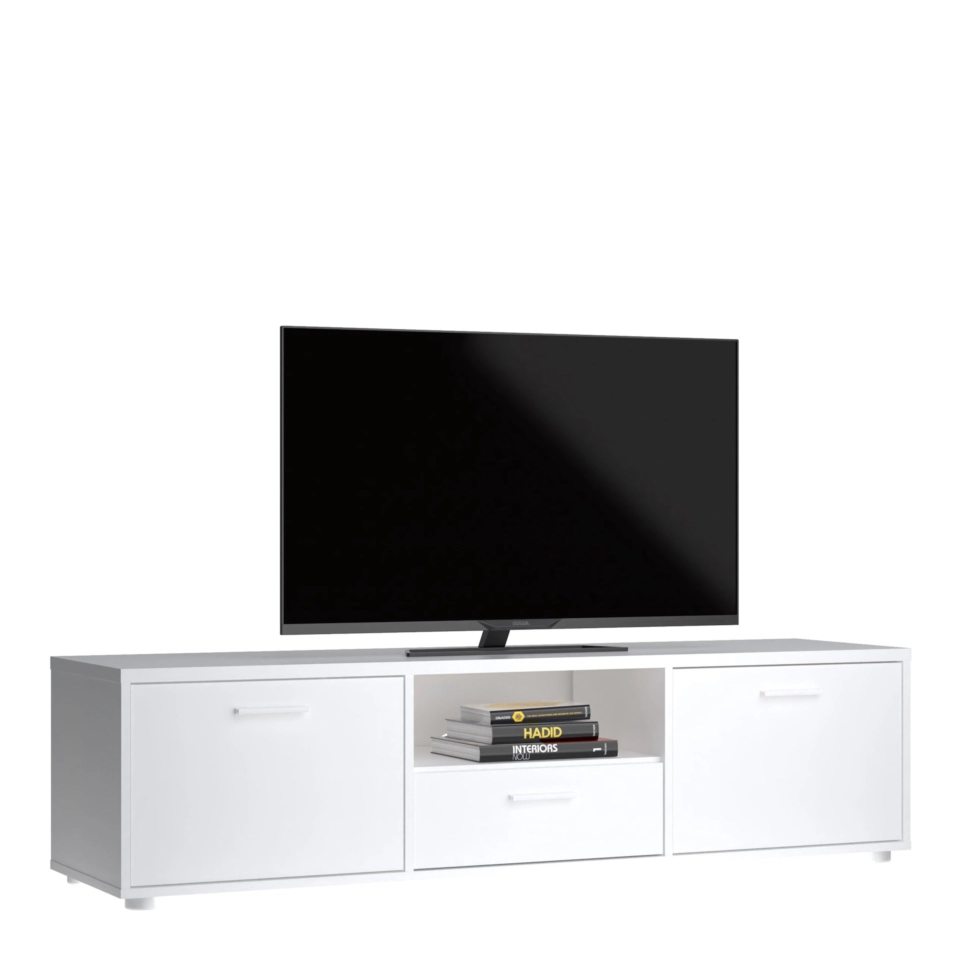 Furniture To Go Media TV-Unit with 2 Doors + 1 Drawer 147cm White