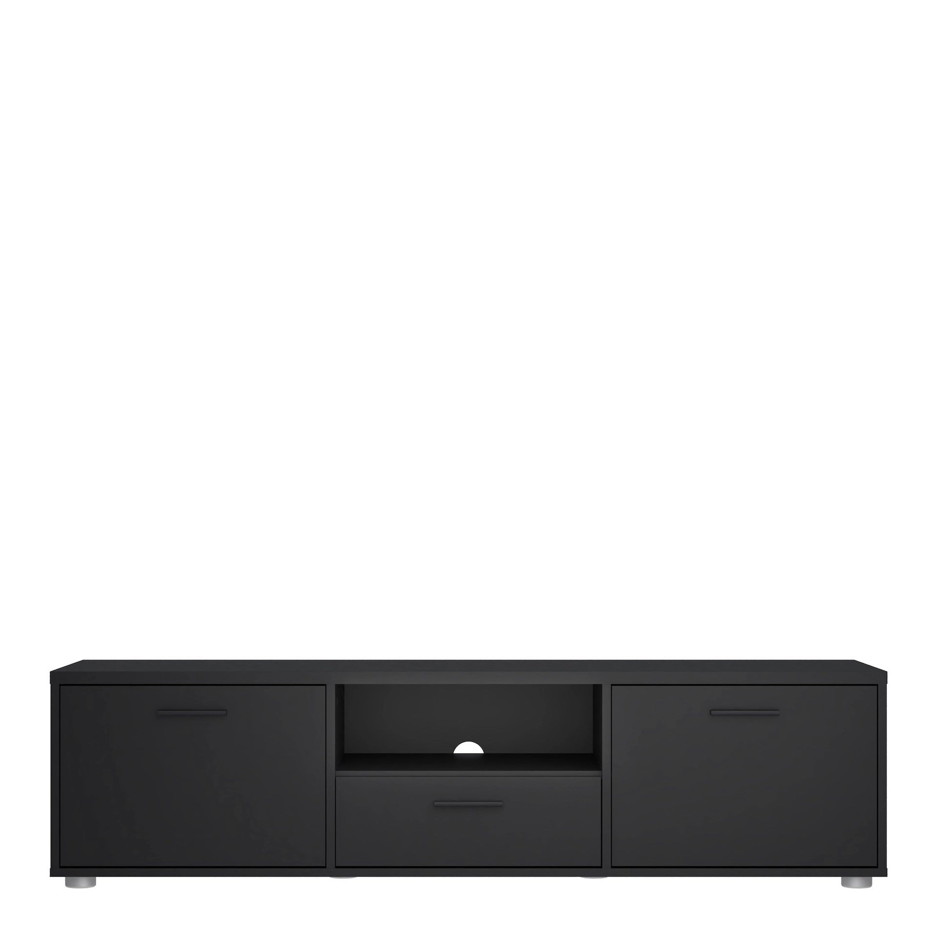 Furniture To Go Media TV-Unit with 2 Doors + 1 Drawer 147cm Black