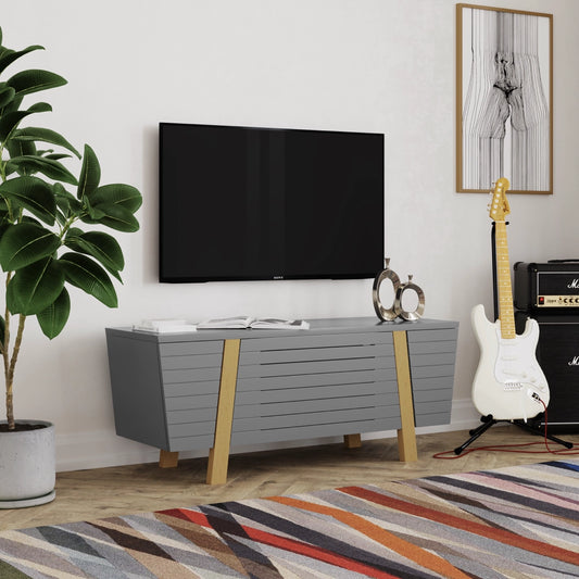 Alphason Florence TV Stand, Grey And Oak