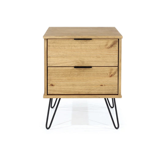 Core Products Augusta Pine 2 Drawer Bedside Cabinet