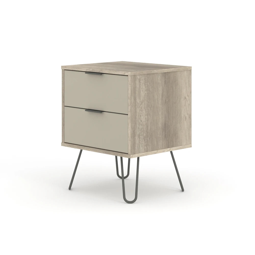 Core Products Augusta Driftwood 2 Drawer Bedside Cabinet