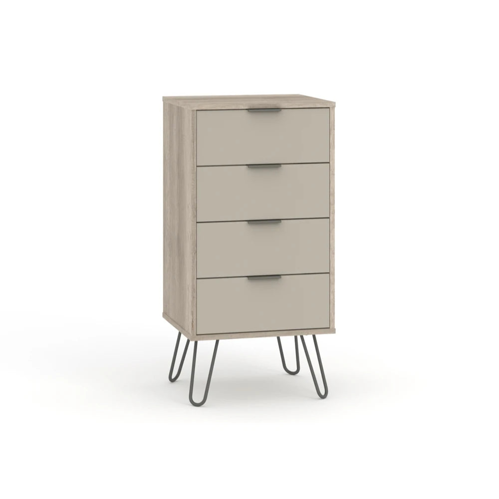 Core Products Augusta Driftwood 4 Drawer Narrow Chest Of Drawers