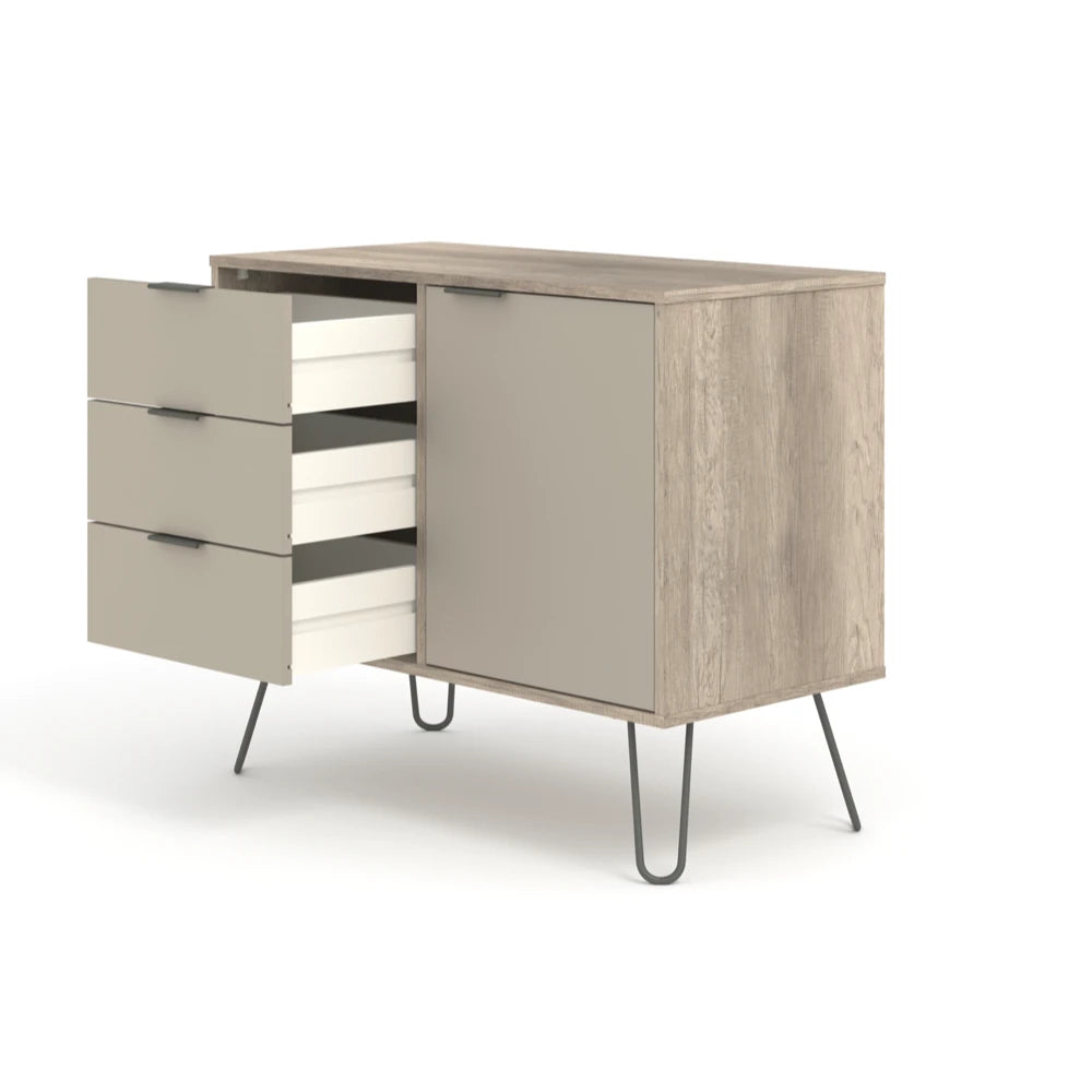 Core Products Augusta Driftwood Small Sideboard With 1 Doors, 3 Drawers