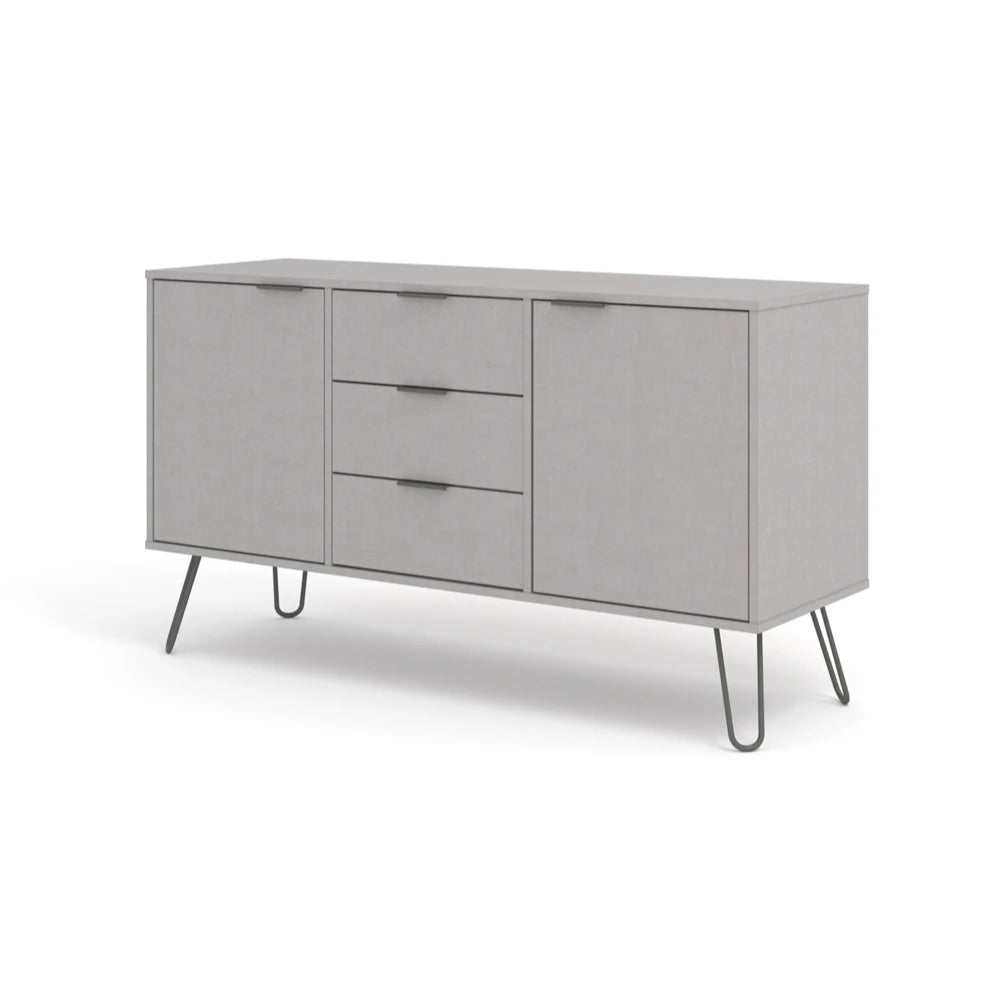 Core Products Augusta Grey Medium Sideboard With 2 Door, 3 Drawers