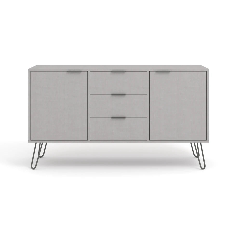 Core Products Augusta Grey Medium Sideboard With 2 Door, 3 Drawers