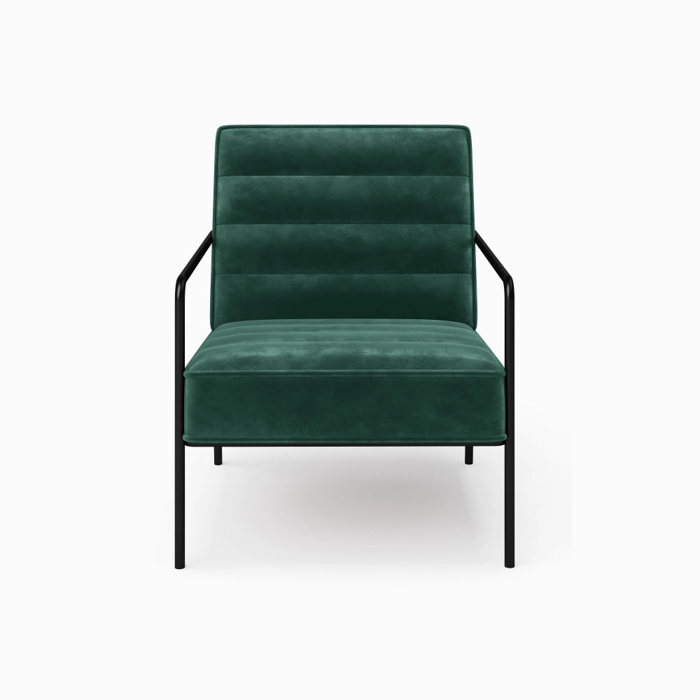 Alphason Bookham Accent Chair, Green Velvet