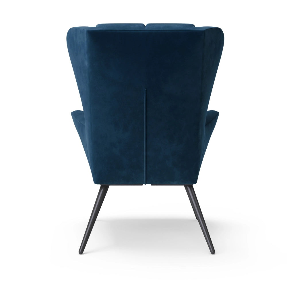 Alphason Dalton Accent Chair, Blue Velvet