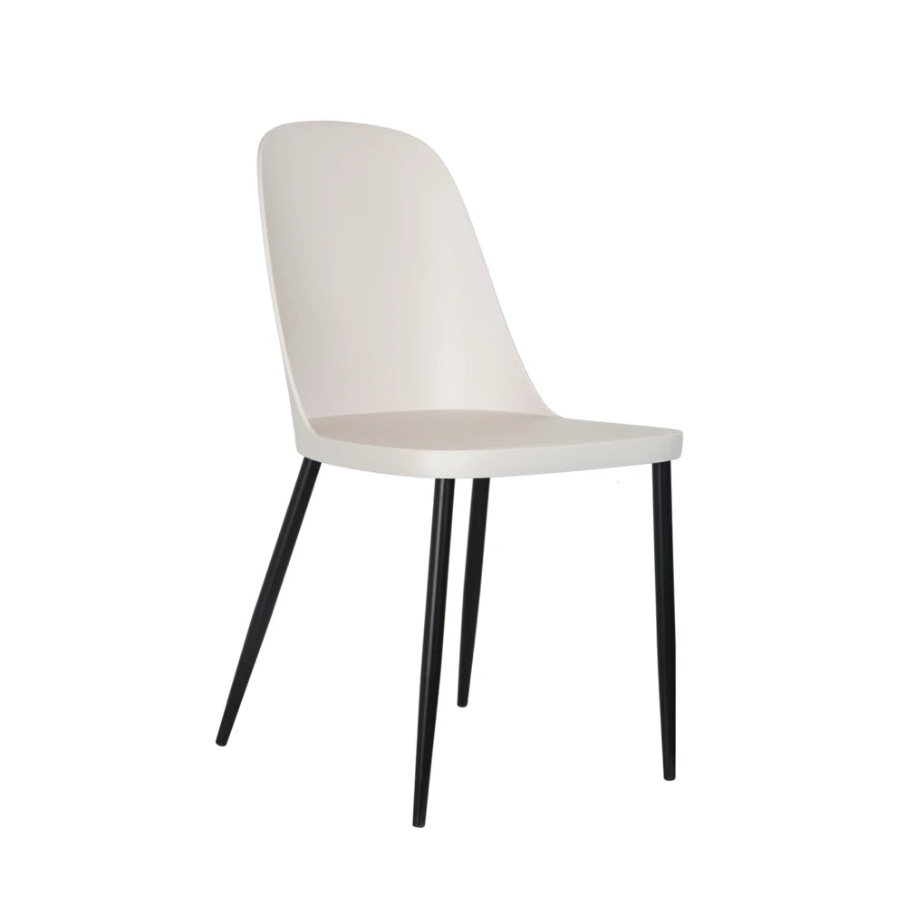 Core Products Aspen Duo Chair, Calico Plastic Seat With Black Metal Legs (Pair)