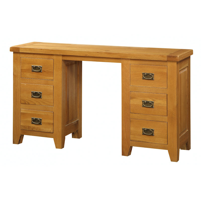 Heartlands Furniture Acorn Solid Oak Dressing Table 6 Drawers