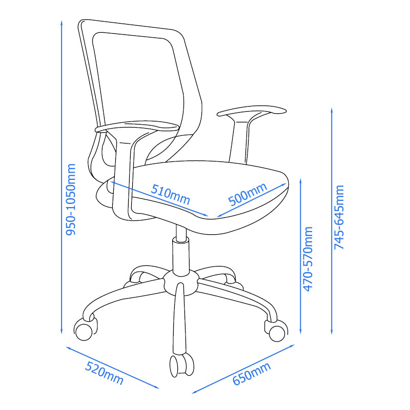 Alphason Atlanta Mesh Chair, Grey
