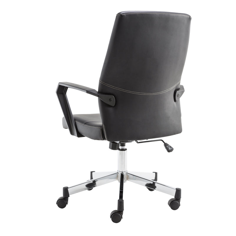Alphason Brooklyn Faux Leather Chair, Black
