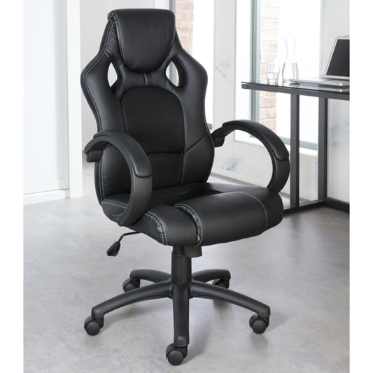 Alphason Daytona Faux leather Chair, Black