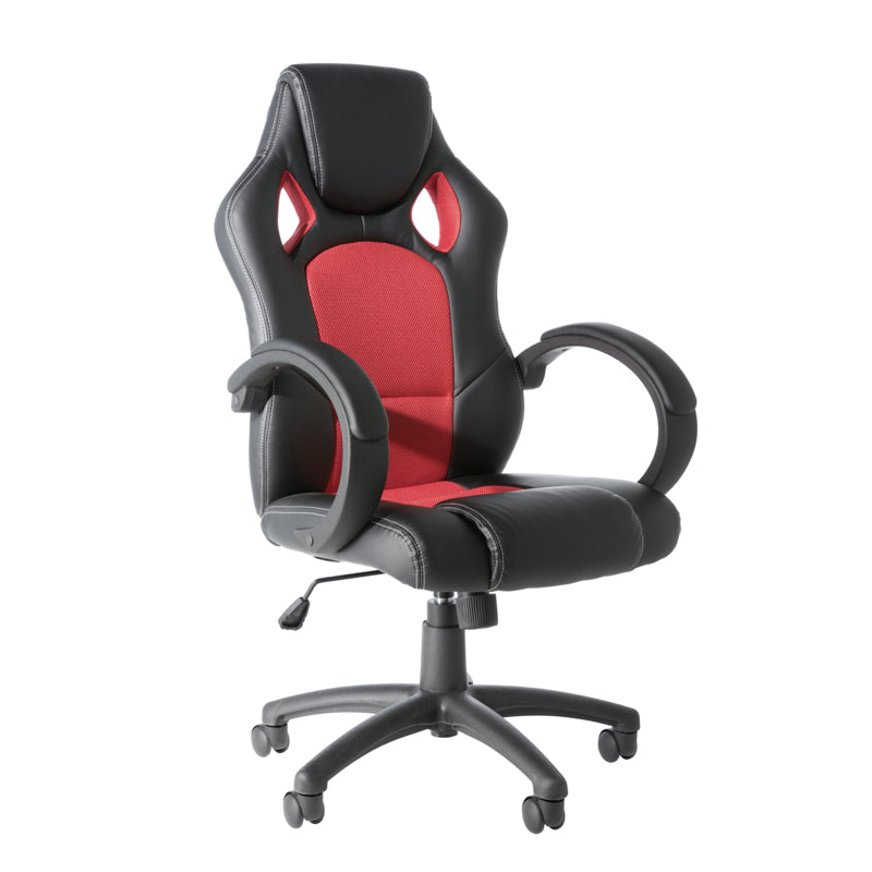 Alphason Daytona Faux leather Chair, Red & Black