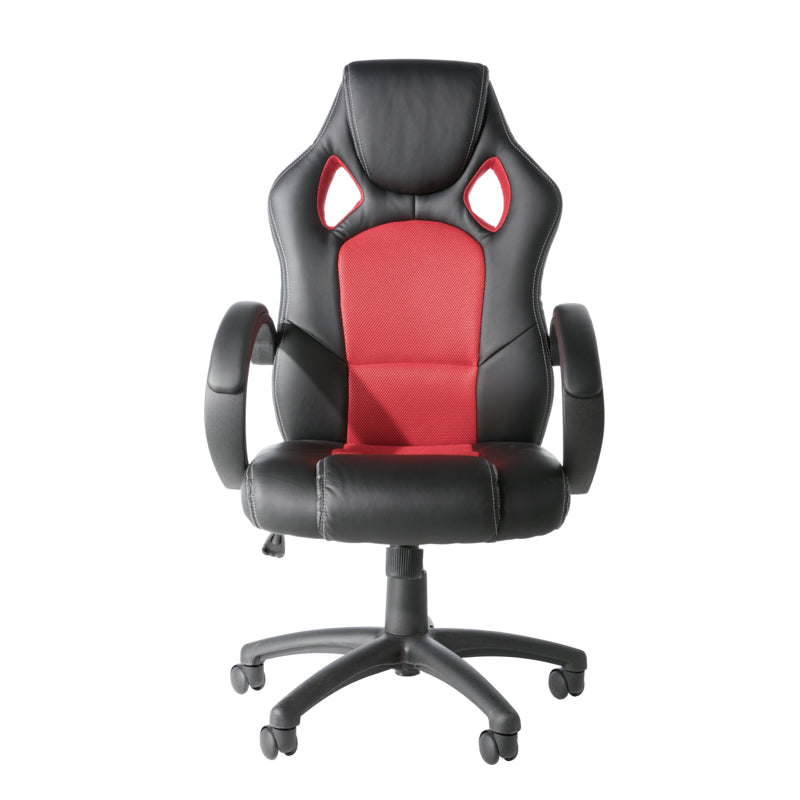 Alphason Daytona Faux leather Chair, Red & Black