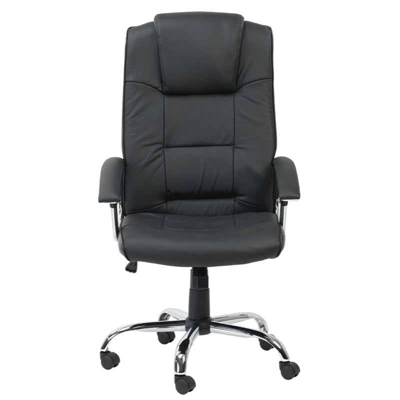 Alphason Houston Leather Chair, Black