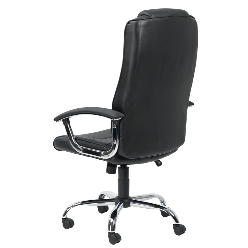 Alphason Houston Leather Chair, Black