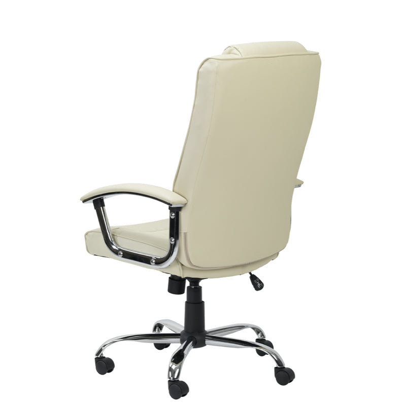 Alphason Houston Leather Chair, Cream