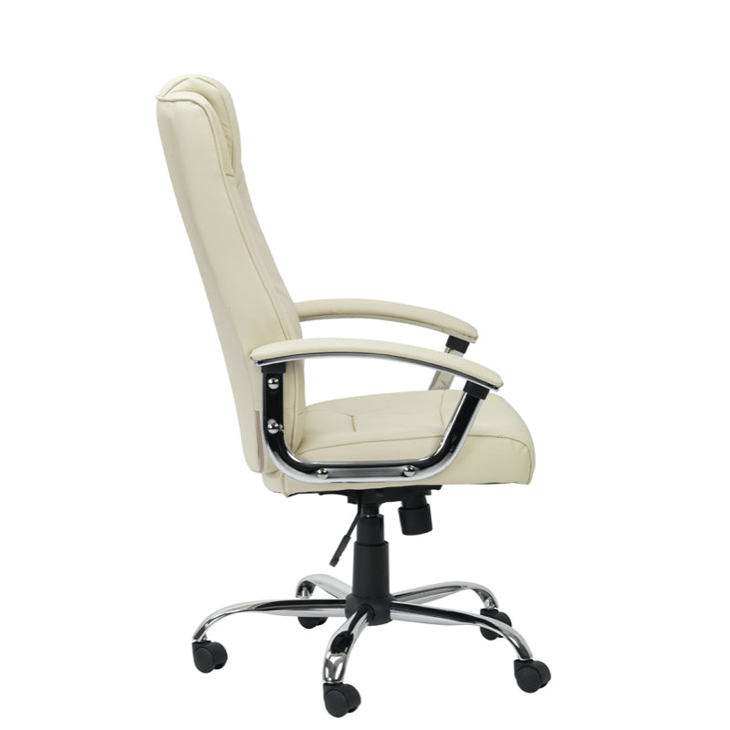 Alphason Houston Leather Chair, Cream