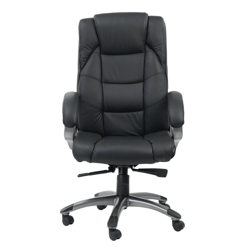 Alphason Northland Leather Chair, Black