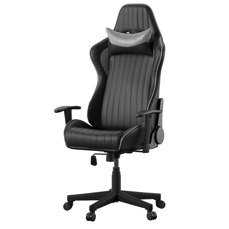 Alphason Senna Faux Leather Chair, Black & Grey