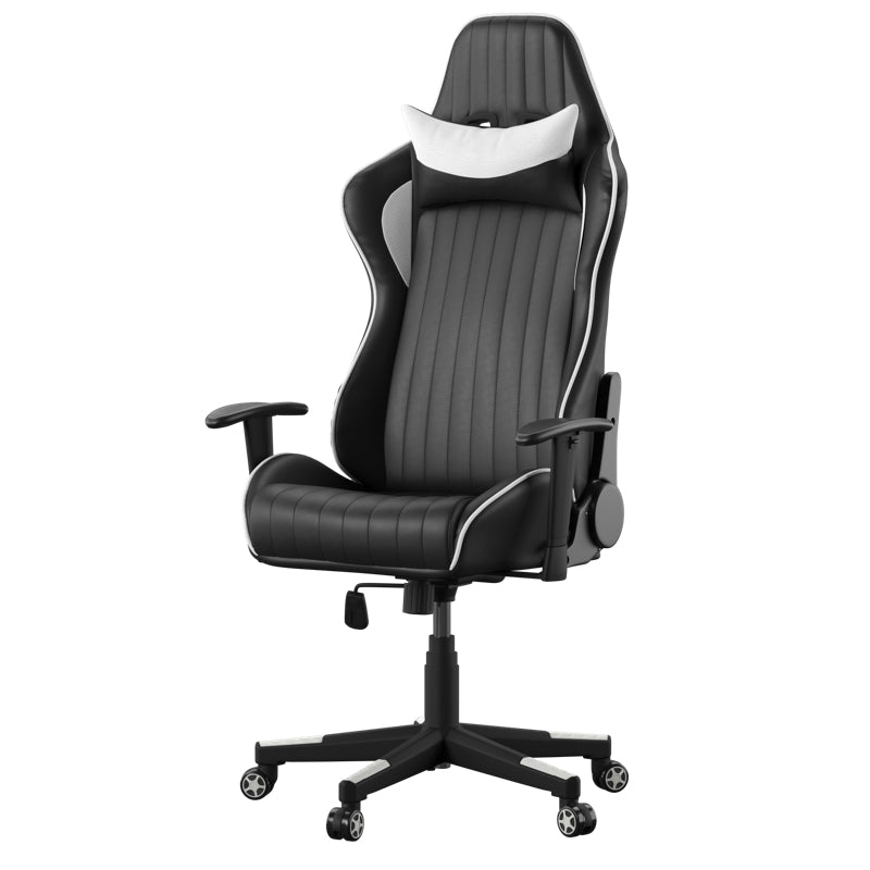Alphason Senna Faux Leather Chair, Black & White