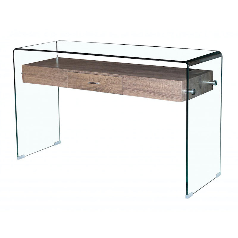 Heartlands Furniture Angola Clear Console Table with Drawer
