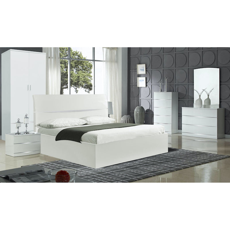 Heartlands Furniture Arden/Widney White High Gloss Bedside