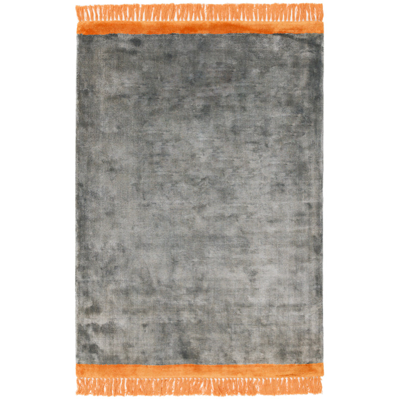 Asiatic Elgin Grey/ Orange Border Rug