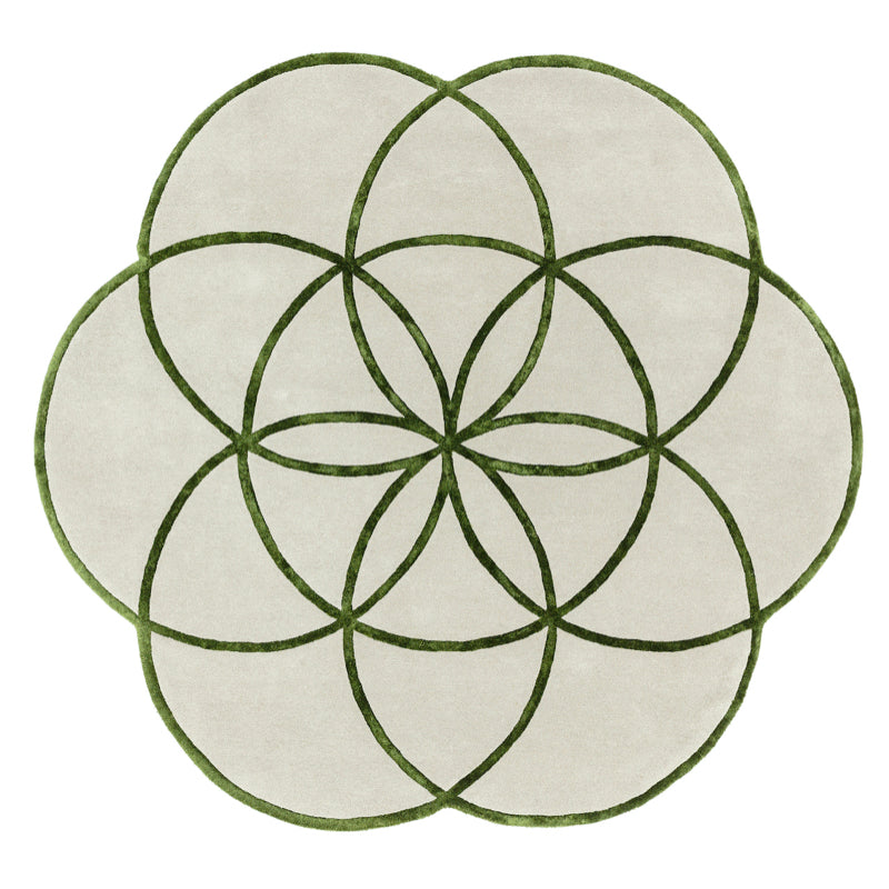 Asiatic Lotus Green Rug