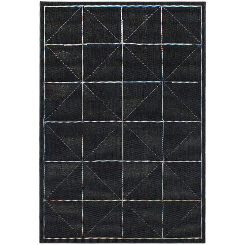 Asiatic Patio 07 Charcoal Check Rug