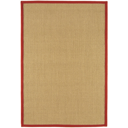 Asiatic Sisal Linen & Red Rug