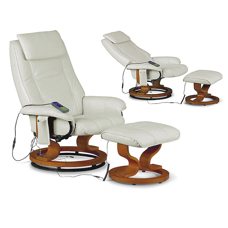 Heartlands Furniture Aston Reclining Massager Cream