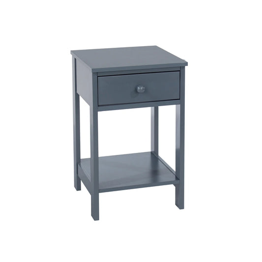 Core Products Options Blue Shaker, 1 Drawer Petite Bedside Cabinet