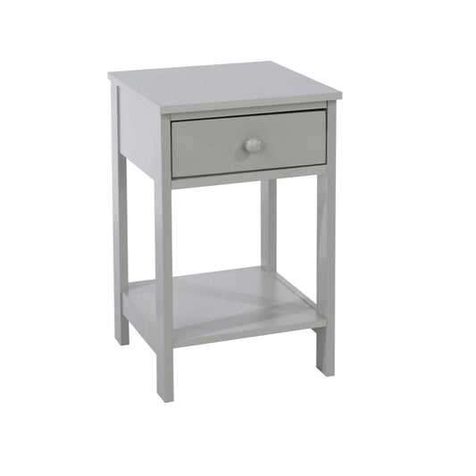 Core Products Options Grey Shaker, 1 Drawer Petite Bedside Cabinet