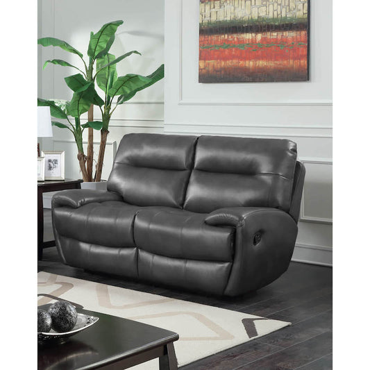 Heartlands Furniture Bailey Recliner Leather Gel & PU 2 Seater Grey
