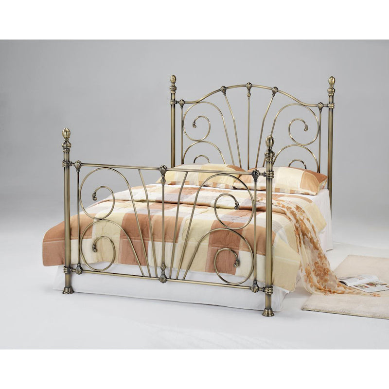 Heartlands Furniture Beatrice Antique Brass Double Bed