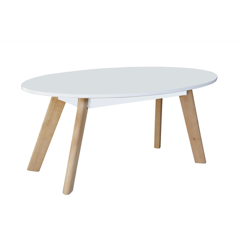 Heartlands Furniture Belgium Oval Coffee Table White