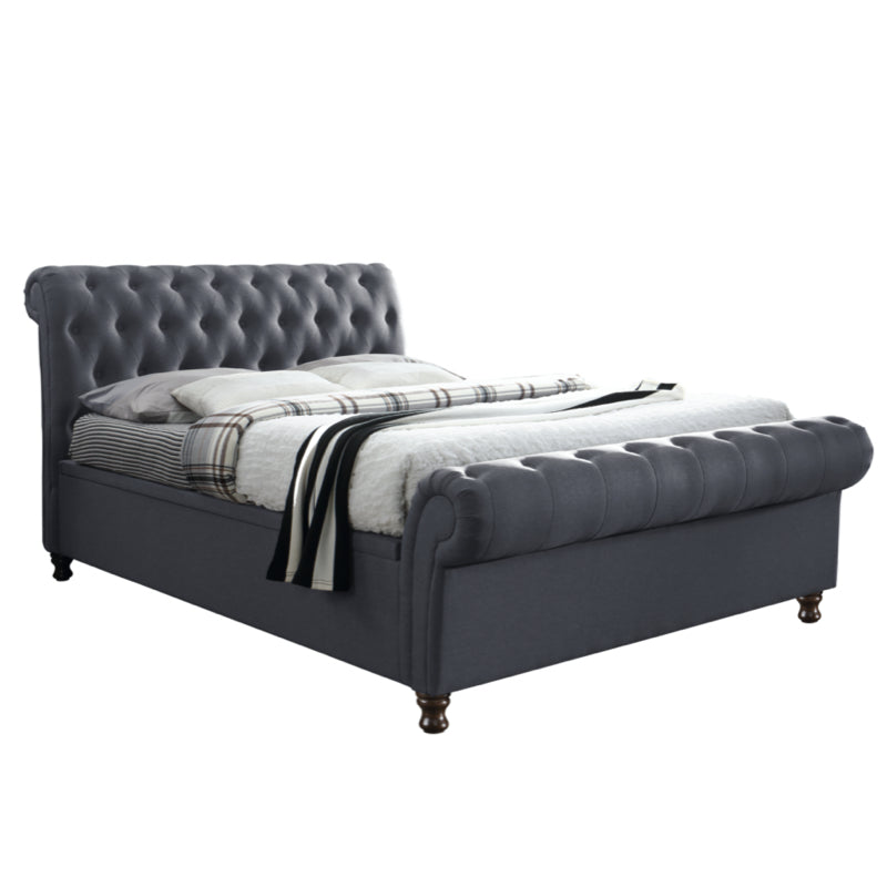Birlea Castello Side Ottoman 4ft 6in Double Bed Frame, Charcoal