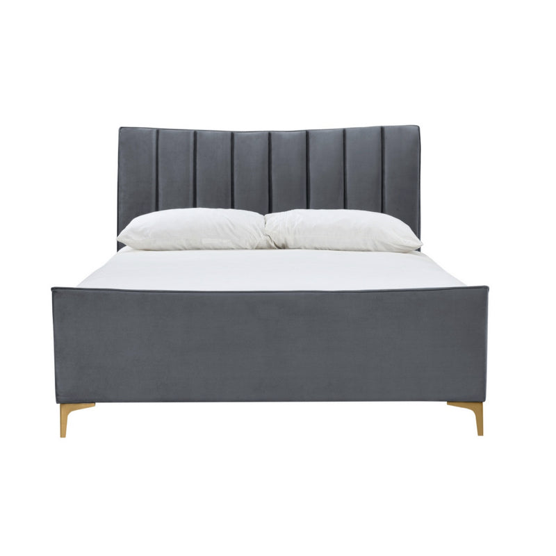 Birlea Clover 5ft Kingsize Bed Frame, Grey Velvet
