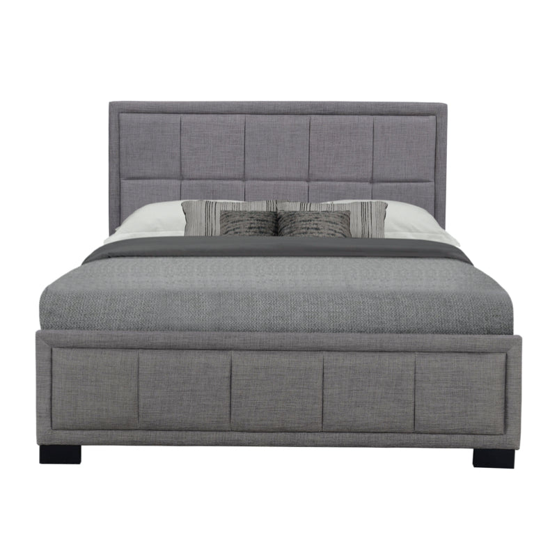 Birlea Hannover Fabric 4ft 6in Double Bed Frame, Grey