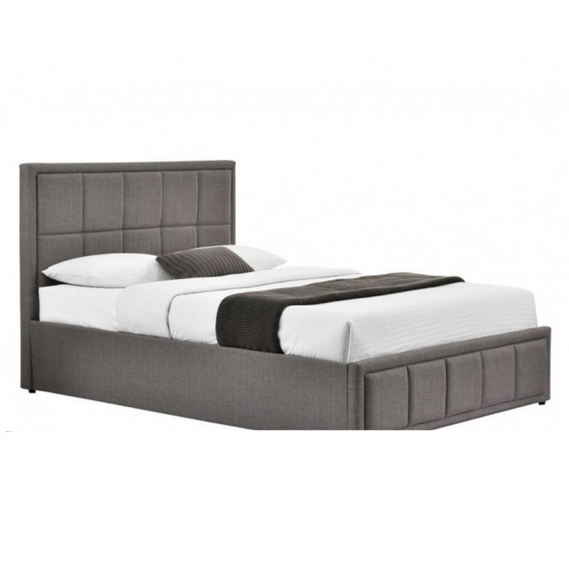 Birlea Hannover Fabric Ottoman 4ft 6in Double Bed Frame, Grey