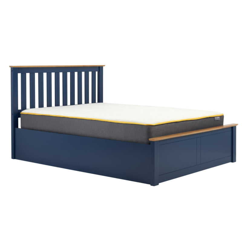 Birlea Phoenix Ottoman 4ft 6in Double Bed Frame, Navy Blue