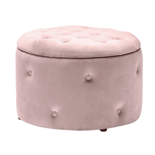 LPD Furniture Cleo Storage Pouff, Pink