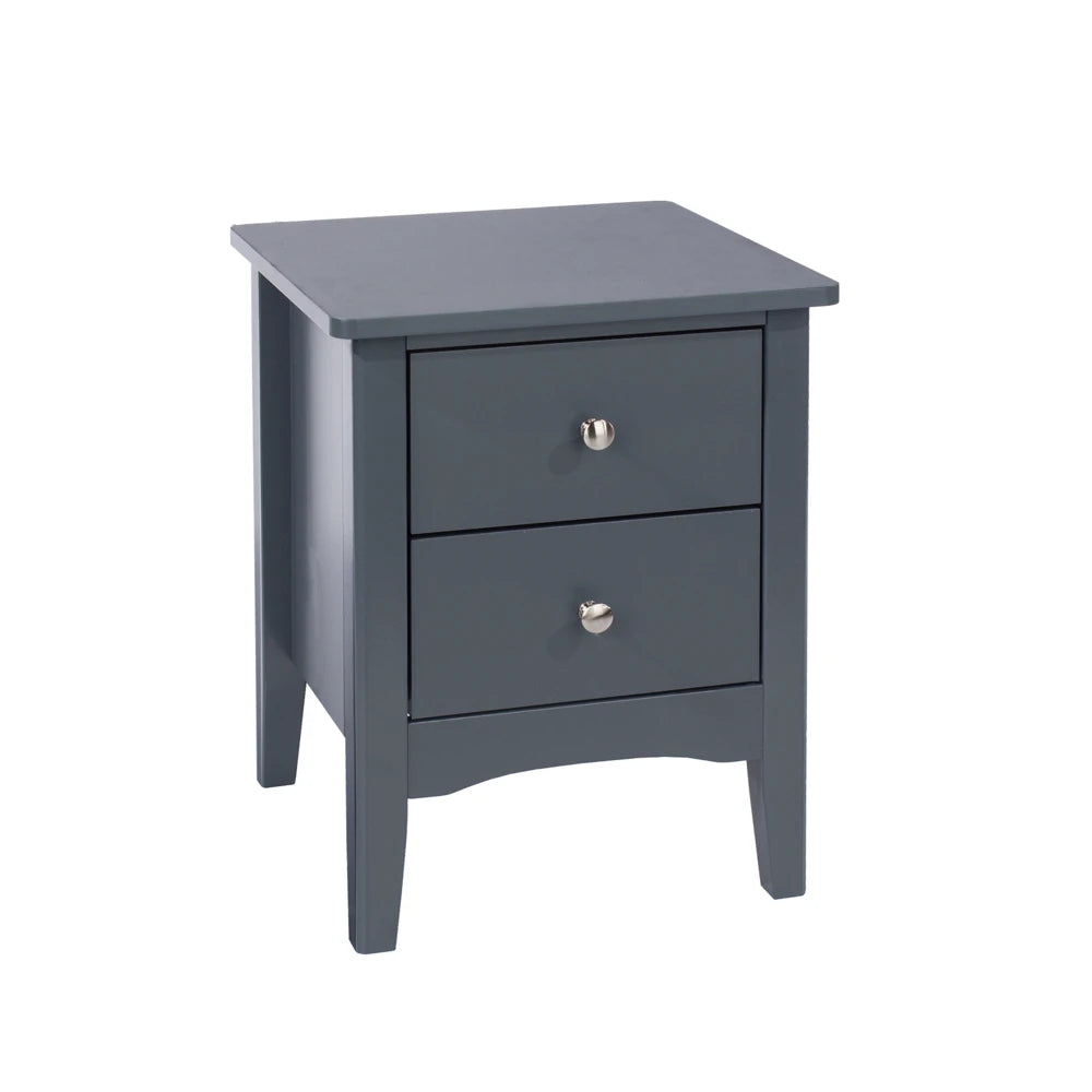 Core Products Como Blue 2 Petite Drawer Bedside Cabinet