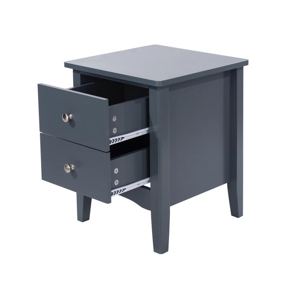 Core Products Como Blue 2 Petite Drawer Bedside Cabinet