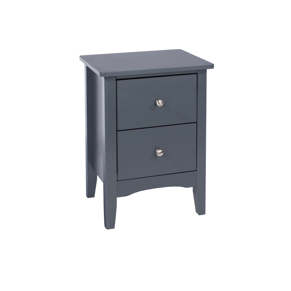 Core Products Como Blue 2 Drawer Bedside Cabinet