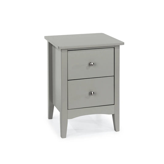 Core Products Como Grey 2 Drawer Bedside Cabinet